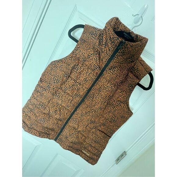 Lands’ End women’s animal print vest size small 6-8 - Picture 1 of 6